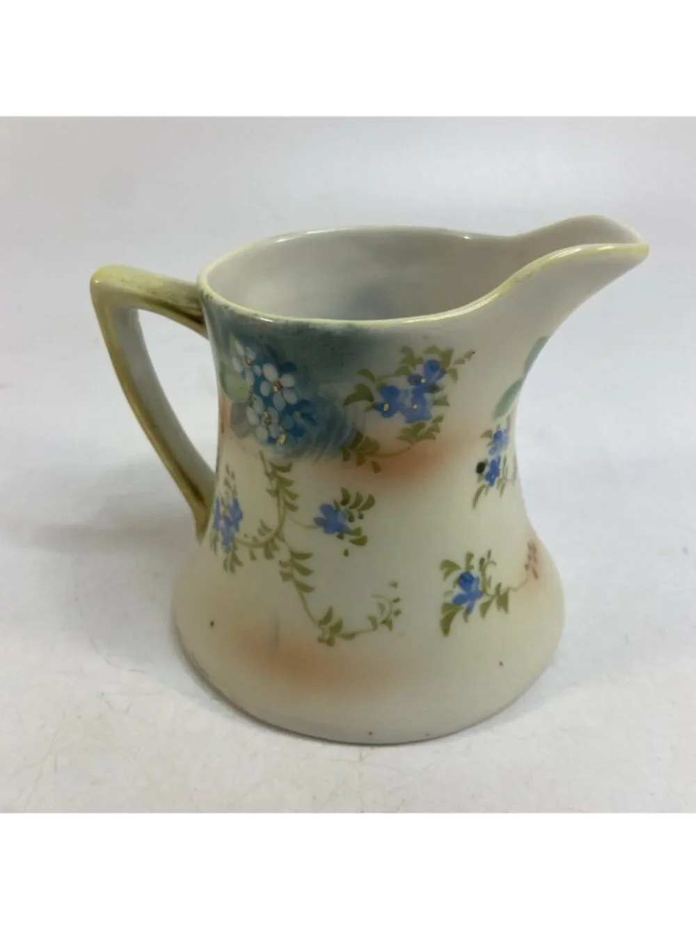 Antique  Nippon Hand Painted Porcelain  Floral Creamer Gold Trim  TE-OK Japan